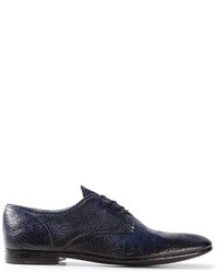 Темно-синие кожаные туфли дерби от Premiata