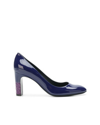 Темно-синие кожаные туфли от Bottega Veneta