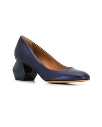 Темно-синие кожаные туфли от Emporio Armani