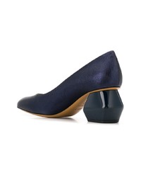 Темно-синие кожаные туфли от Emporio Armani