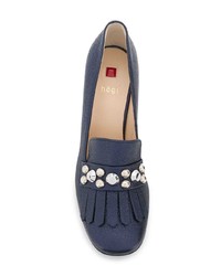 Темно-синие кожаные туфли от Högl