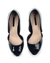 Темно-синие кожаные туфли от LOST INK