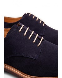 Мужские темно-синие кожаные туфли от Mango Man