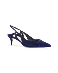 Темно-синие кожаные туфли от Alexandre Birman