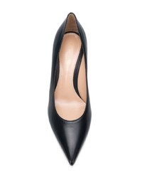 Темно-синие кожаные туфли от Gianvito Rossi