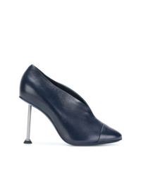 Темно-синие кожаные туфли от Victoria Beckham
