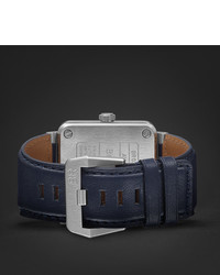 Мужские темно-синие кожаные часы от Bell & Ross