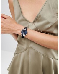 Женские темно-синие кожаные часы от Emporio Armani