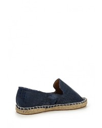 Женские темно-синие кожаные эспадрильи от Coco Perla