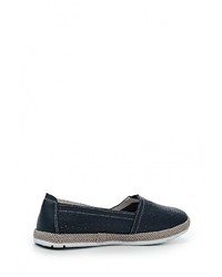 Женские темно-синие кожаные эспадрильи от Destra