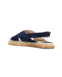 Женские темно-синие кожаные эспадрильи от Paloma Barceló