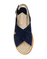 Женские темно-синие кожаные эспадрильи от Paloma Barceló