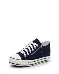 Темно-синие кроссовки на танкетке от Dilen