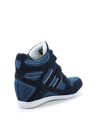 Темно-синие кроссовки на танкетке от Patrol