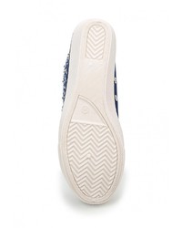 Темно-синие кроссовки на танкетке от Stephan