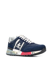 Мужские темно-синие кроссовки с принтом от Premiata