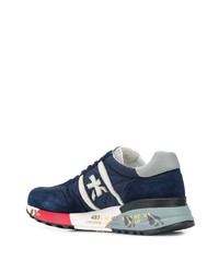 Мужские темно-синие кроссовки с принтом от Premiata