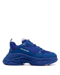 Мужские темно-синие кроссовки от Balenciaga