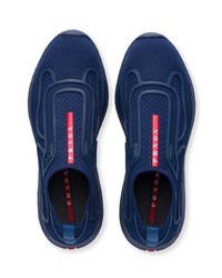 Мужские темно-синие кроссовки от Prada