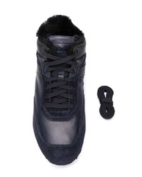 Мужские темно-синие кроссовки от Santoni