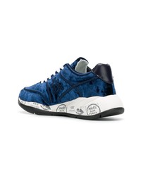 Женские темно-синие кроссовки от Premiata