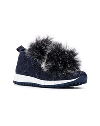 Женские темно-синие кроссовки от Jimmy Choo