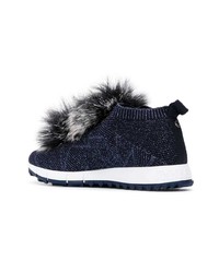 Женские темно-синие кроссовки от Jimmy Choo