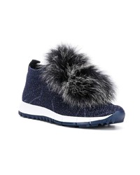 Женские темно-синие кроссовки от Jimmy Choo