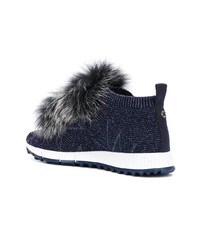 Женские темно-синие кроссовки от Jimmy Choo