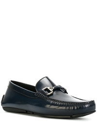 Мужские темно-синие лоферы от Versace