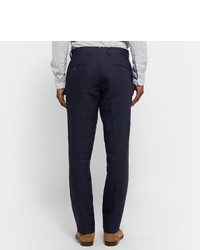 Мужские темно-синие льняные классические брюки от Club Monaco