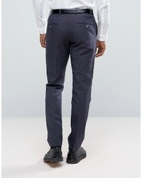 Мужские темно-синие льняные классические брюки от Selected