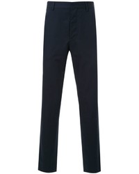 Мужские темно-синие льняные классические брюки от Lemaire