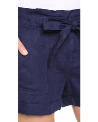 Женские темно-синие льняные шорты от Joie