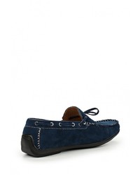 Мужские темно-синие мокасины от Elong