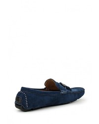 Мужские темно-синие мокасины от Elong