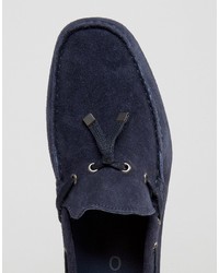 Мужские темно-синие мокасины от Aldo