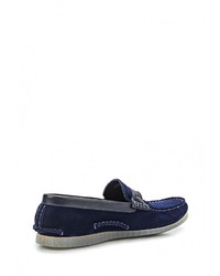 Мужские темно-синие мокасины от Vitacci