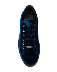 Мужские темно-синие низкие кеды от Jimmy Choo