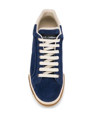 Мужские темно-синие низкие кеды от Dolce & Gabbana