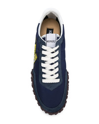Мужские темно-синие низкие кеды от Kenzo