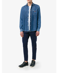 Мужские темно-синие низкие кеды от Lanvin