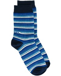 Мужские темно-синие носки в горизонтальную полоску от Diesel