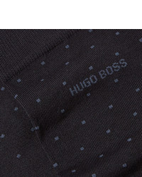 Мужские темно-синие носки в горошек от Hugo Boss