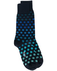 Мужские темно-синие носки в горошек от Paul Smith