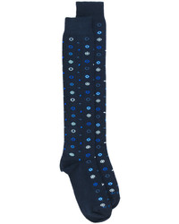 Мужские темно-синие носки с принтом от Etro