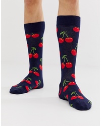Мужские темно-синие носки с принтом от Happy Socks