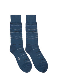 Мужские темно-синие носки с принтом от Paul Smith