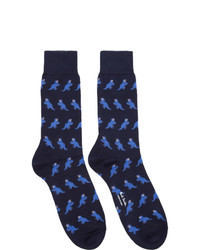 Мужские темно-синие носки с принтом от Ps By Paul Smith
