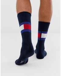 Мужские темно-синие носки с принтом от Tommy Hilfiger